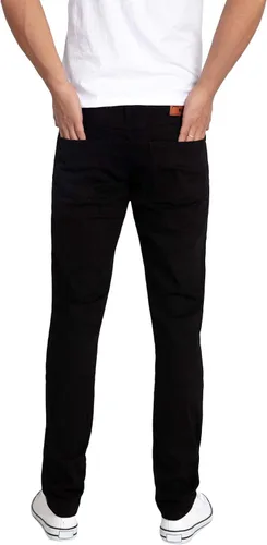 Vista 4 de WULFUL Pantalones de mezclilla ajustados ajustados y cómodos para hombre