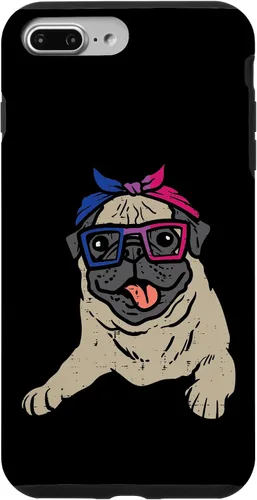 Vista 9 de iPhone 13 Pro Pug Dog Bandana LGBTQ Bisexual Flag Gay Pride Bi Dog Lover Case