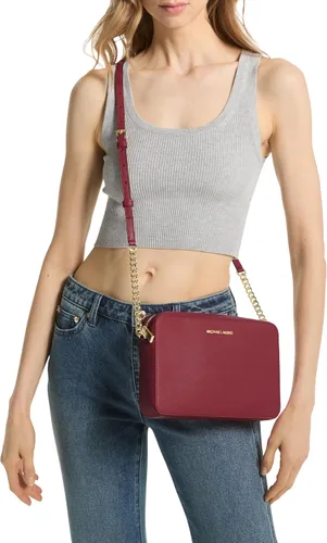 Vista 15 de MICHAEL Michael Kors Jet Set - Juego de cruz de piel Saffiano grande