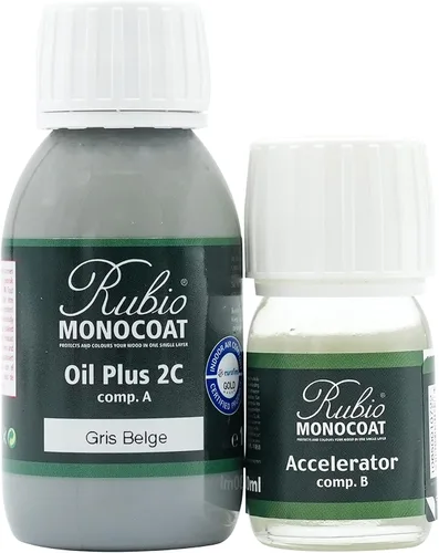Vista 116 de Rubio Monocoat Tinte y acabado para madera de 650 pies cuadrados - Niebla 5% Oil Plus 2C Aceite de linaza ecológico de secado rápido
