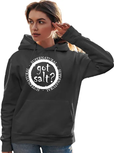 Vista 14 de Go All Out Got Salt? Supernatural - Sudadera con capucha para hombre y mujer Negro