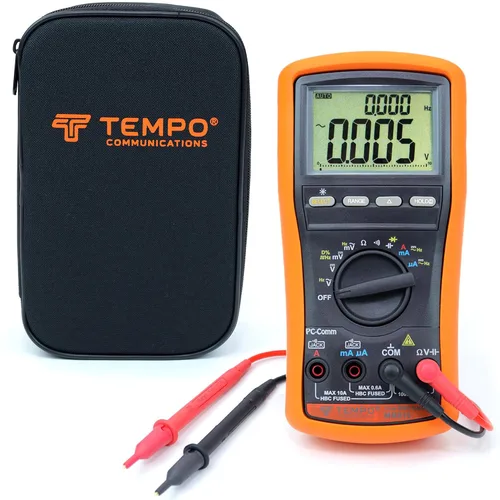 Vista 10 de TEMPO Comunicaciones MM200 Multímetro digital, Multi Metro Voltaje AC/DC, Corriente, Frecuencia, Resistencia, Verificar Diodos, Verificar Continuidad