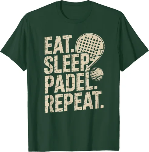 Vista 96 de Camiseta Eat Sleep Padel Repeat Padel Jugador de Tenis