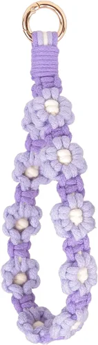 Vista 222 de Llavero de macramé bohemio con tejido exquisito llavero hecho a mano para mujer