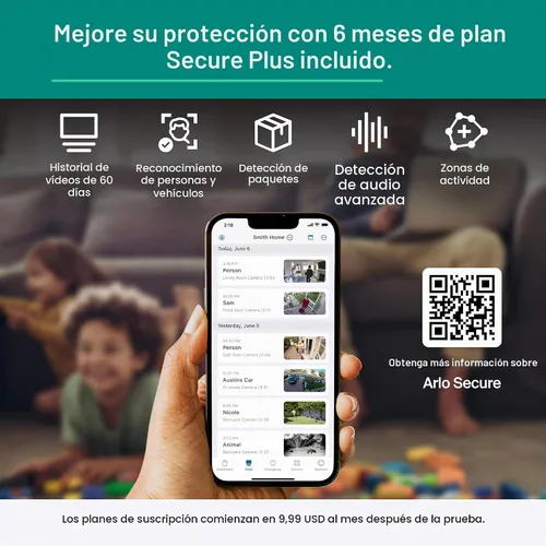 Vista 4 de Arlo Cámara de seguridad esencial para exteriores con zoom de inclinación