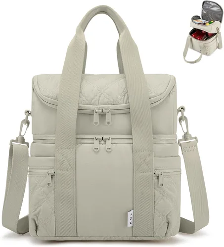 Vista 18 de NOL Natural Organic Lifestyle Bolsa Térmica de Almuerzo de Nylon para Mujeres Bonita Bolsa de Almuerzo Acolchada Grande A Prueba de Fugas Aislada