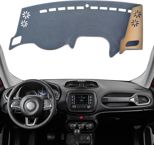Vista 10 de Cubierta de Salpicadero Alfombrilla de Tablero Compatible con Je-ep Wrangler JK 2017-2011 (para Código de Cuerpo JK), Alfombrilla Antirreflejos