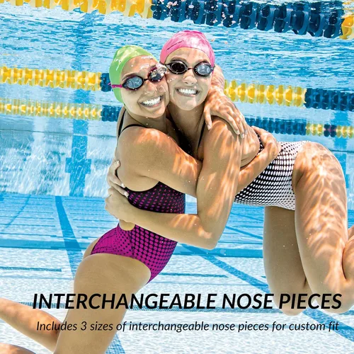 Vista 6 de Sporti Gafas de natación unisex para adultos, gafas de natación antivaho para hombres y mujeres, resistentes a roturas, correas dobles, varios