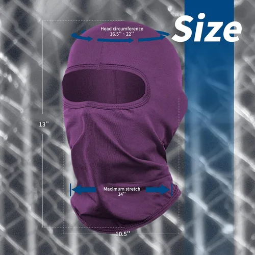 Vista 7 de YESLIFE Máscara de esquí de 2 piezas, pasamontañas para hombres y mujeres, esquí, snowboard, motocicleta y protección UV, sombrero