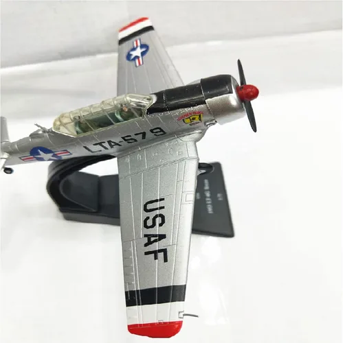 Vista 6 de TECKEEN 1:72 Aleación USA 1953 T6 LT-6G Modelo de avión Modelo de Aviación Modelo de Aviación Modelo de Exposición de Ciencias de la Aviación