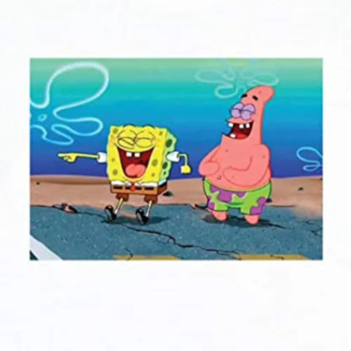 Vista 2 de Camisa de Bob Esponja para hombre, camiseta de manga larga con cangrejo Esponja, Patrick y Krusty