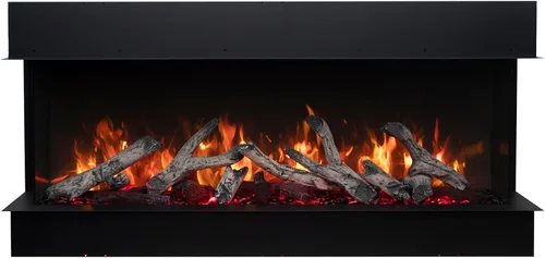 Vista 17 de 88-TRU-View-XL XT - Chimenea eléctrica de 3 caras de 88 pulgadas, calentador de chimenea de vidrio de 3 lados con control remoto y temporizador de 8