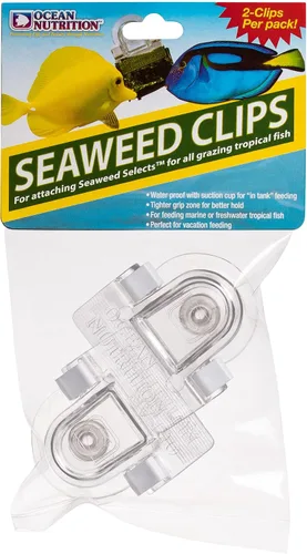 Vista 9 de Ocean Nutrition Clips alimentadores de algas marinas para peces de agua salada, ventosas de acuario, mantiene los alimentos intactos, prolonga