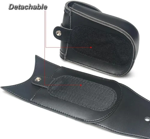 Vista 3 de Bolsa de Tanque de Combustible de Cuero Desmontable para Harley Dyna FXD Street Bob Low Rider Wide Glide 2006-2017