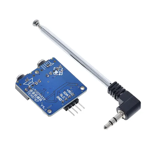 Vista 2 de Módulo de radio estéreo FM 76-108MHZ 5V TEA5767 + antena de cable