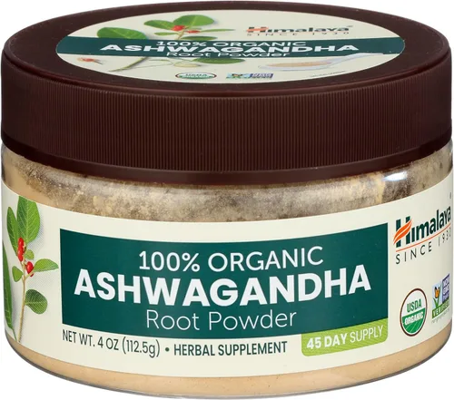 Vista 4 de Himalaya Polvo de Ashwagandha orgánico, suministro para 45 días, apoyo suprarrenal a base de hierbas para aliviar el estrés, apoyo energético