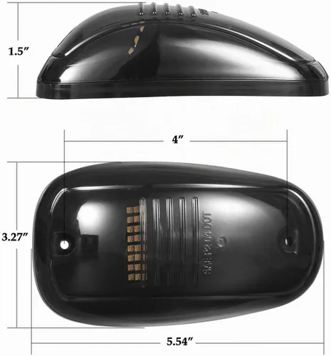 Vista 2 de Partsam 5X Luces Marcadoras Superiores Ámbar de 24 LED Ahumadas para Techo de Cabina 264146BK Conjunto con Arnés de Cables de Repuesto