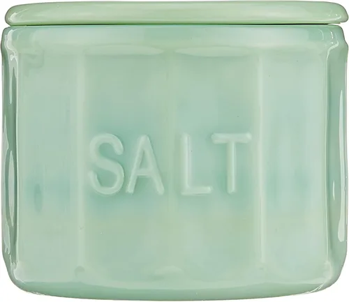 Vista 2 de Tablecraft Salero con tapa, 3.75" x 3.75" x 3.125", Verde