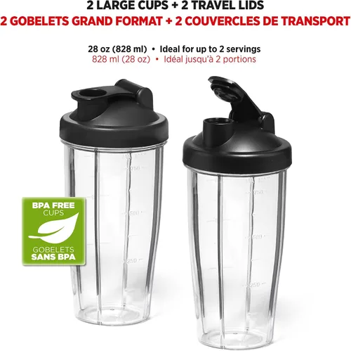 Vista 4 de Starfrit Licuadora personal, con dos tazas, dos cuchillas 024300-004-0000
