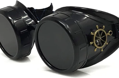 Vista 7 de Steampunk - Gafas victorianas Rave, elegantes y elegantes industriales