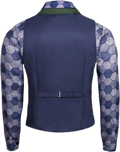Vista 5 de Disfraz de Joker de Halloween para hombre, camisa de caballero Heath Ledger, traje de corbata