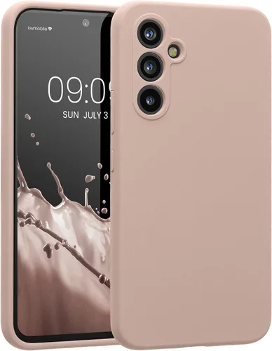 Vista 182 de kwmobile Funda compatible con Samsung Galaxy A13 4G - Funda delgada de silicona TPU - Acabado suave al tacto - Amarillo radiante