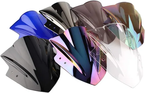 Vista 4 de FSFY - Deflector de parabrisas de motocicleta con doble burbuja para Kawasaki EX300 Ninja 300 250 2013-2017, transparente