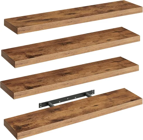 Vista 10 de RALGEND - Estantes flotantes para pared, juego de 4 con soportes invisibles de 1.5" de espesor, estantes colgantes de 23.6L x 7.9W estilo granja