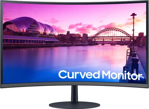 Vista 8 de Samsung - Serie T550 - Monitor de computadora FHD de 27 pulgadas (1080p), 75Hz, curvado, altavoces incorporados, HDMI, puerto de pantalla, FreeSync