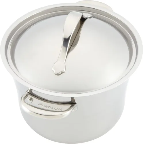 Vista 7 de Anolon Acero inoxidable y aluminio anodizado duro, juego de utensilios de cocina (11 piezas)