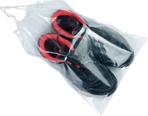 Vista 4 de InfinitePack - Bolsas de zapatos grandes transparentes para viajes, bolsas de zapatos portátiles, organizador de almacenamiento con cordón
