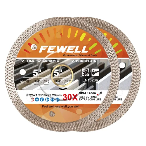 Vista 12 de FEWELL Hoja fina estupenda de la teja del diamante de la porcelana de 4 pulgadas 3 unids/lote para cortar azulejos de porcelana de cerámica