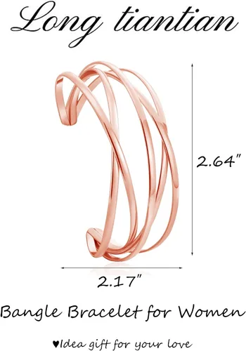 Vista 112 de Long tiantian Pulsera de oro gruesa para mujer, pulseras de oro delicadas, pulseras para mujer, pulseras apilables de eslabones de cadena