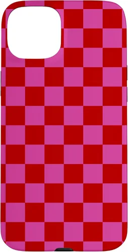 Vista 9 de Red Pink Checkered Checked Pattern Check Design #019 Case for iPhone 17