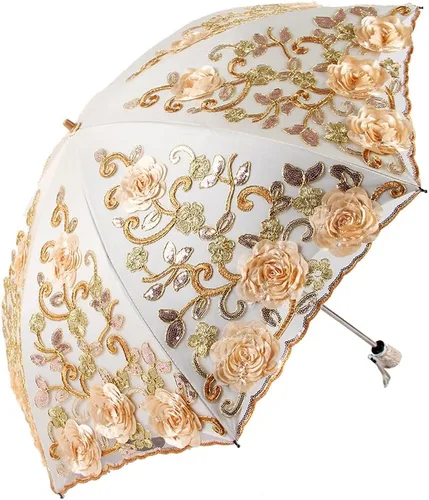 Vista 60 de Honeystore - Parasoles de encaje de flores para fiesta de boda, paraguas nupcial de encaje