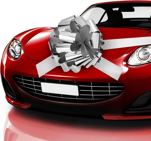 Vista 9 de Zonon Lazo Grande para Automóvil Lazo Gigante para Automóvil con Cinta de 20 Pies para Envolver Regalos Grandes Casas Nuevas Regalo Enorme Azul