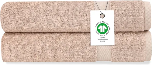Vista 47 de Toalla de baño de felpa de algodón orgánico de lujo Certificado GOTS y OEKO-TEX Toallas de calidad hotelera premium Tecnología Feather Touch