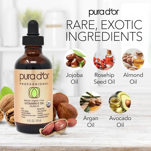 Vista 7 de PURA D'OR Aceite de ricino orgánico (4 onzas + 2 cepillos prellenados de pestañas y cejas de tiempo limitado) 100% puro, prensado en frío, suero