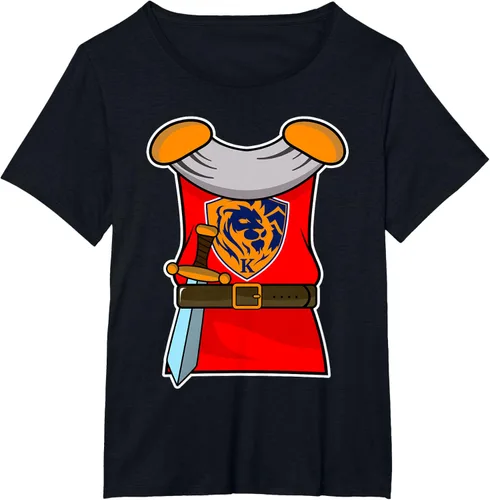Vista 27 de Disfraz medieval de caballero de Halloween para adultos y niños, Negro, S