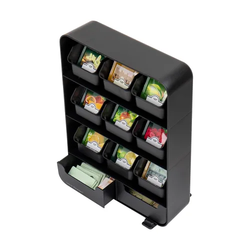 Vista 4 de Mind Reader, organizador para condimentos y soporte para saquitos de té "Baggy", color negro, ninguno , Negro