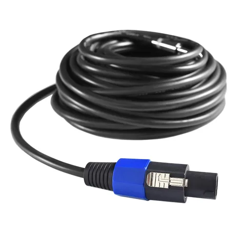 Vista 6 de 2 Unids 3 pies Speakon profesional a Speakon Cables Cable Altavoz Amplificador de Audio Cable 0.276 in con bloqueo giratorio