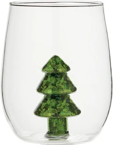 Vista 5 de Slant Holiday Party Supplies - Copas de vino sin tallo con figura 3D, 20 onzas, bastón de caramelo