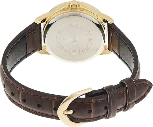 Vista 2 de Casio Ltp-V004Gl-9A de la mujer piel auténtica banda analógico reloj