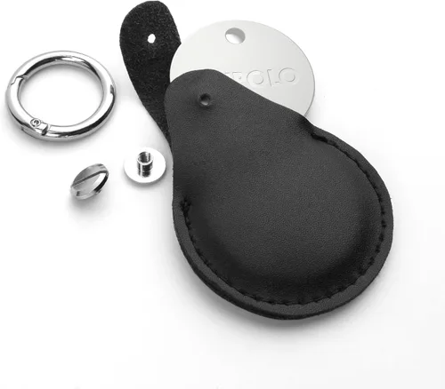 Vista 5 de Funda para Chipolo POP Tracker Tag, funda protectora de piel sintética de microfibra con llavero compatible con Chipolo ONE/ONE Spot/One Point