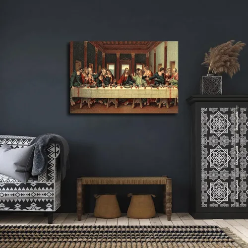 Vista 4 de Póster en lienzo de The Last Supper The Lord's Supper, cuadro estético moderno, arte de pared, decoración del hogar, oficina, pintura, regalo de Sin