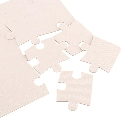 Vista 3 de JAPCHET 30 juegos de rompecabezas de sublimación de 7.9 x 5.8 pulgadas, 600 piezas de rompecabezas de sublimación en blanco blanco, rompecabezas