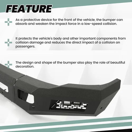 Vista 6 de HECASA Parachoques delantero compatible con Dodge Ram 2500 2010-2018 3500 W/18 W, luces LED, diseño de malla, mantiene los ganchos de remolque