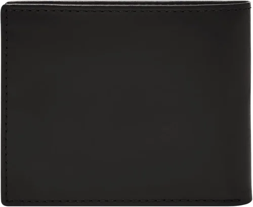 Vista 2 de Fossil Billetera plegable de cuero con bloqueo RFID para hombre con ventana abatible de identificación