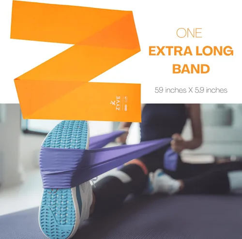 Vista 4 de Juego de 5 bandas de resistencia para mujeres y hombres, bandas de goma natural resistentes de 12 pulgadas para piernas, glúteos, entrenamiento