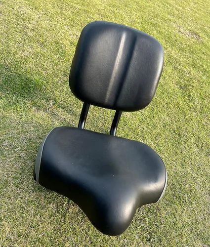 Vista 6 de THALOUS Asiento de bicicleta con respaldo de gran tamaño, cómodo, repuesto de silla de montar de bicicleta, espuma viscoelástica suave, cojín